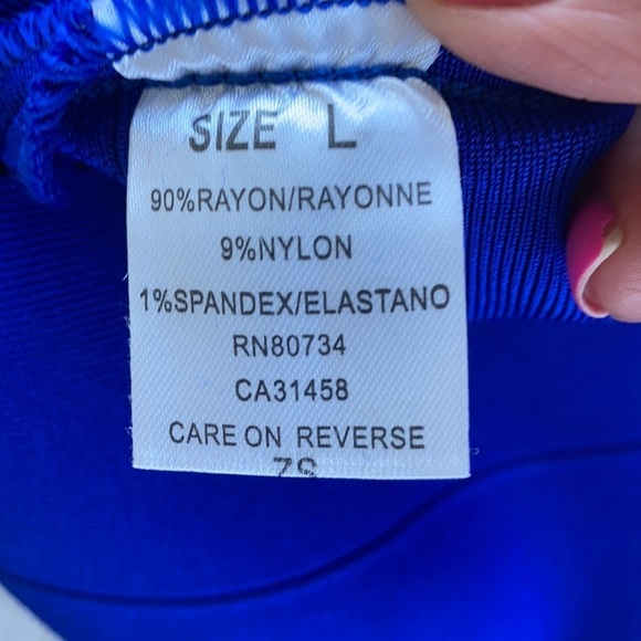 Heidi Bandage Mini Dress - Royal Blue SZ Large - Picture 6 of 11